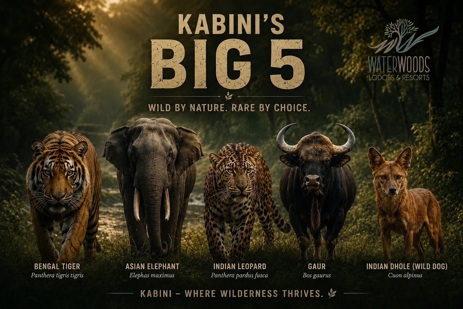 Meet Kabini Big Five The Wildlife Icons of Southern India